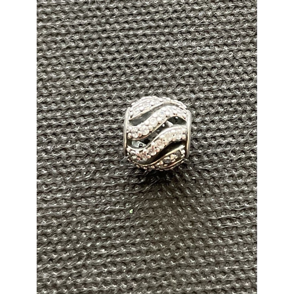 Pandora Winter Wisp Pave charm ALE 925 Sterling Silver Waves